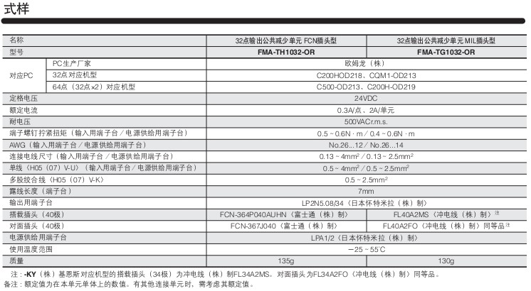 小金井（KOGANEI）PC配線系統(tǒng)（32點輸出公共消減單元）