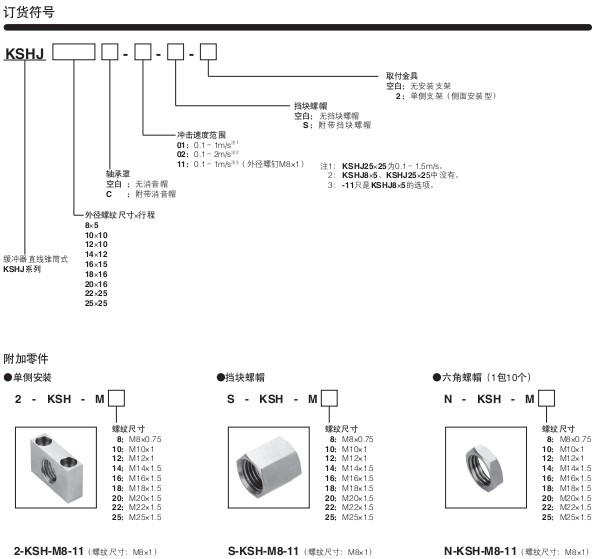 小金井（KOGANEI）緩沖器KSHJ系列